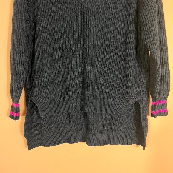 Express Oversized High/Low Hem V-Neck Black Tunic/Sweater NWT - Picture 5 of 9